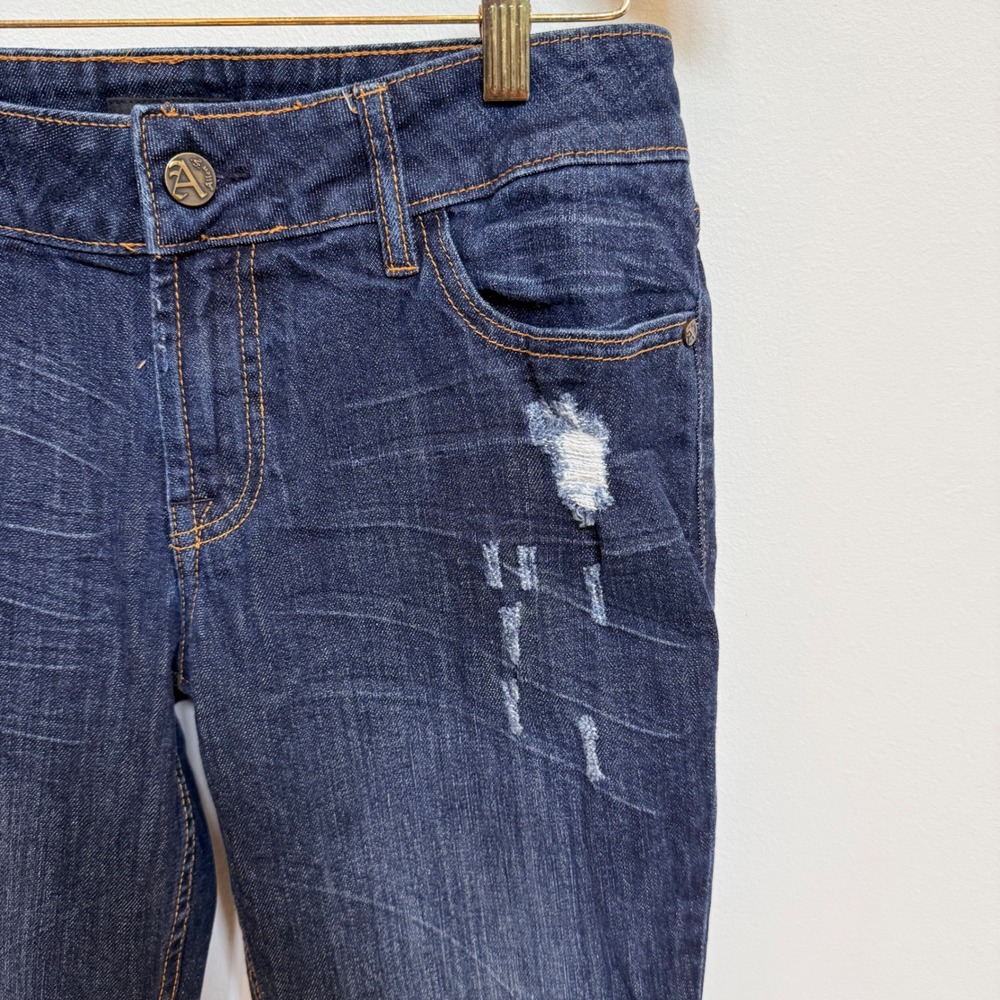 Allen B. by Allen Schwartz Distressed Dark Wash Skinny Jeans Size 8 - Picture 3 of 10
